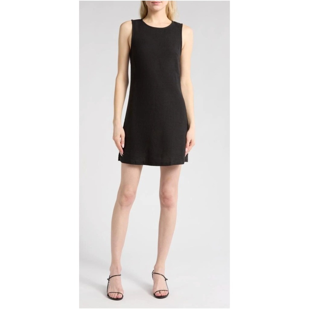 2/$30 New with tags WeWoreWhat Black Linen A-Line Muscle Dress XXS